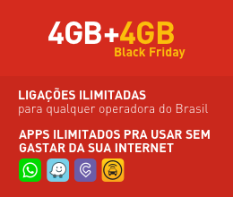 4GB + 4GB BLACK FRIDAY - LIGAÇÕES ILIMITADAS para qualquer operadora do Brasil - APPS ILIMITADOS PRA USAR SEM GASTAR DA SUA INTERNET